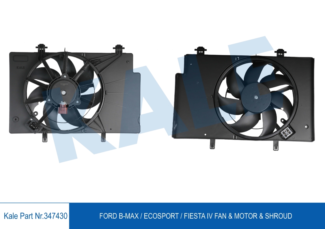 Ford Fiesta 2009-2017 Fan Motoru Komple 1.4/1.6 Benzinli 1.5 Dizel KALE Marka