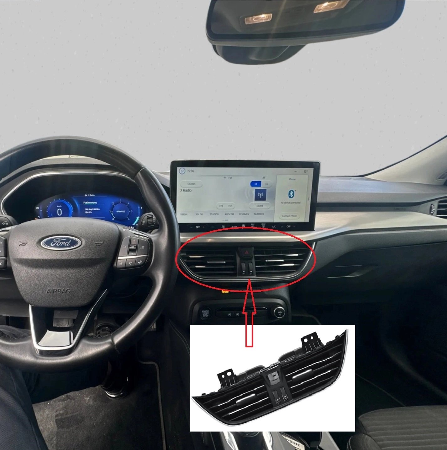 Ford Focus 2018-2025 Kalorifer Izgarası Orta ORJİNAL Marka