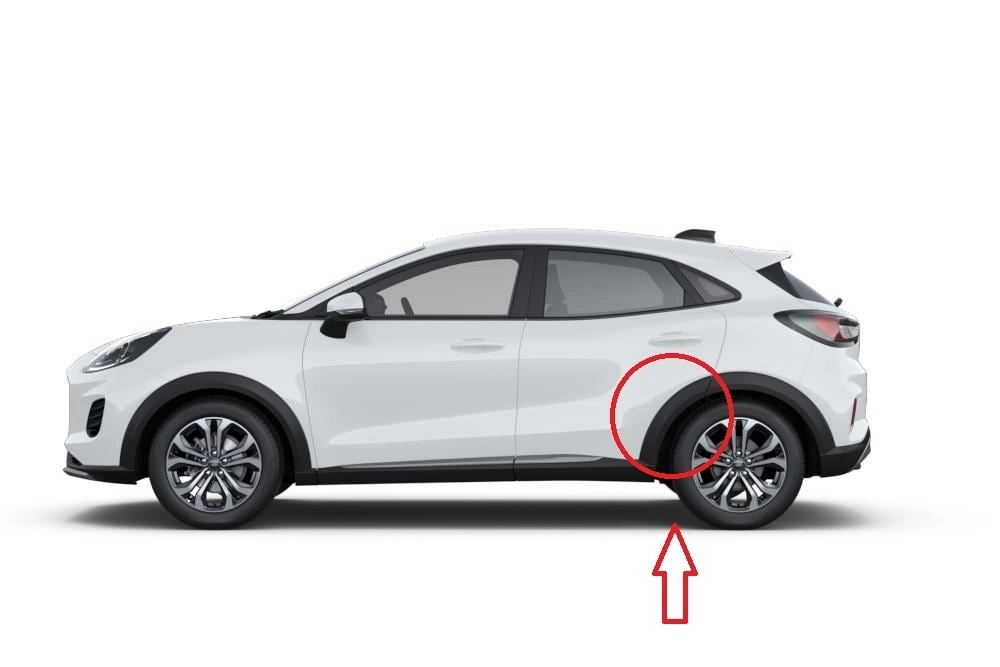 Ford Puma 2020- Arka Çamurluk Ağız Bakaliti Sol Kapı Tarafı (Dodik) Nokparts Marka