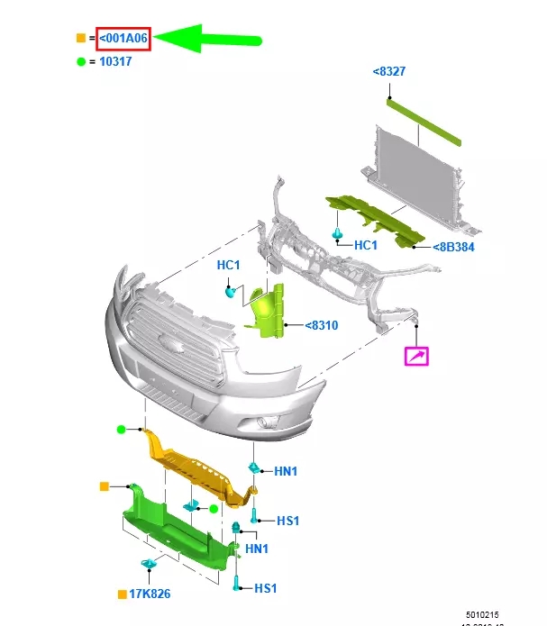 Ford Transit 2018-2024 Ön Tampon Radyatör Alt Bakalit OTOSAN Marka