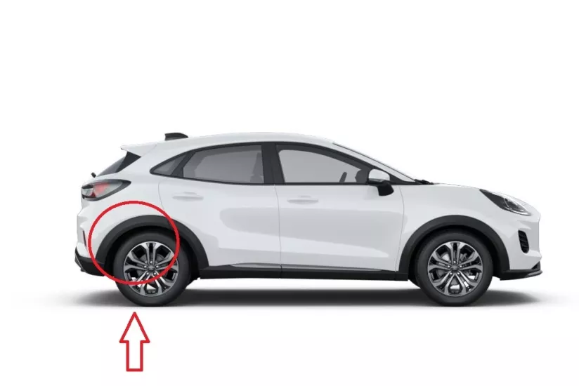Ford Puma 2020- Arka Çamurluk Ağız Bakaliti Sağ 