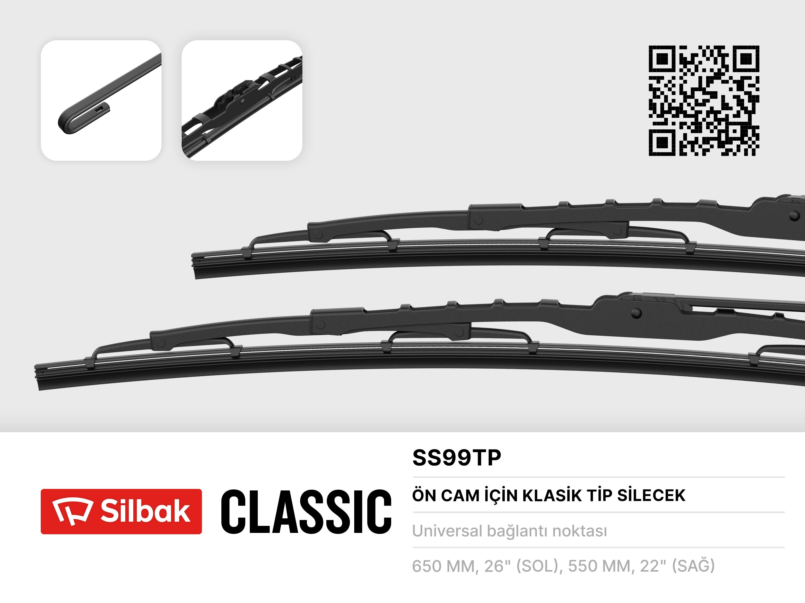 Ford Transit 2001-2013 Ön Silecek Süpürgesi (Metal Tip) SİLBAK Marka