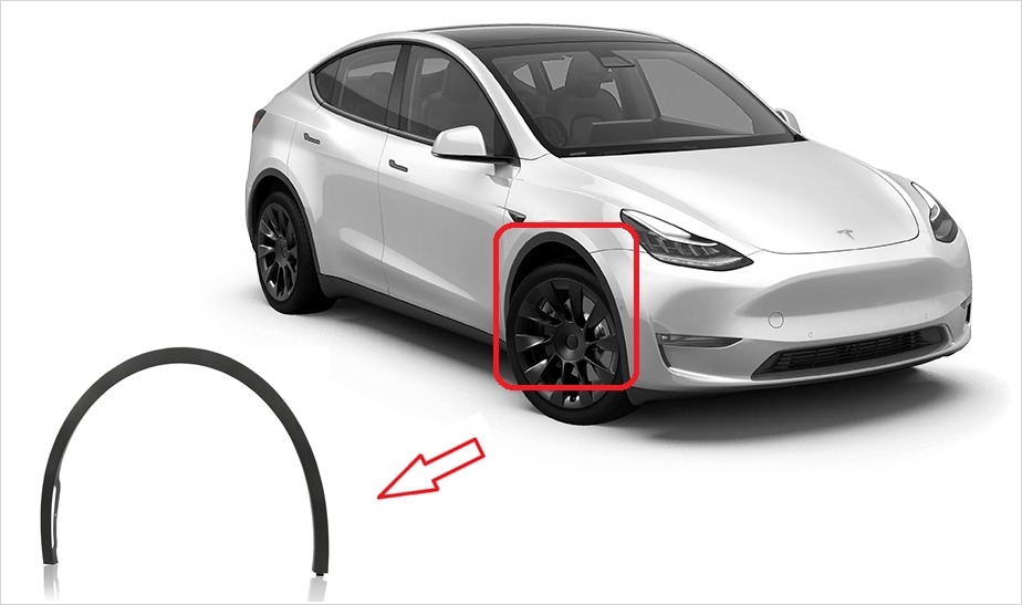 Tesla Model Y 2020-2024 Ön Sağ Çamurluk Ağız Bakaliti İSTPARTS Marka